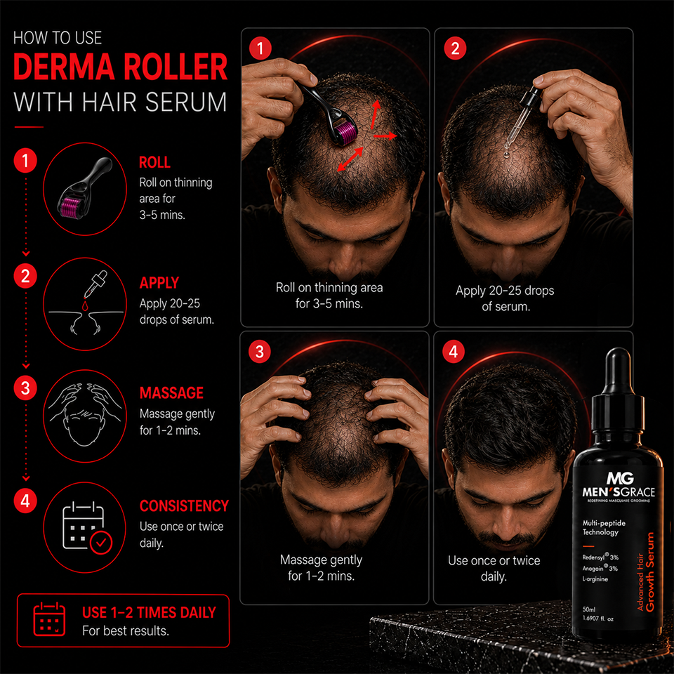 Advanced Hair Growth Serum With Multi-Peptide Technology, Redensyl 3% , Anagain 3%
